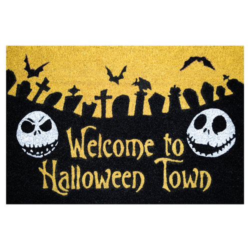 Pyramid Nightmare Before Christmas Welcome To Halloween Town Doormat 60x40cm PVC Met Kokosvezel Pyramid Nightmare Before Christmas Welcome To Halloween Town Doormat 60x40cm PVC Met Kokosvezel