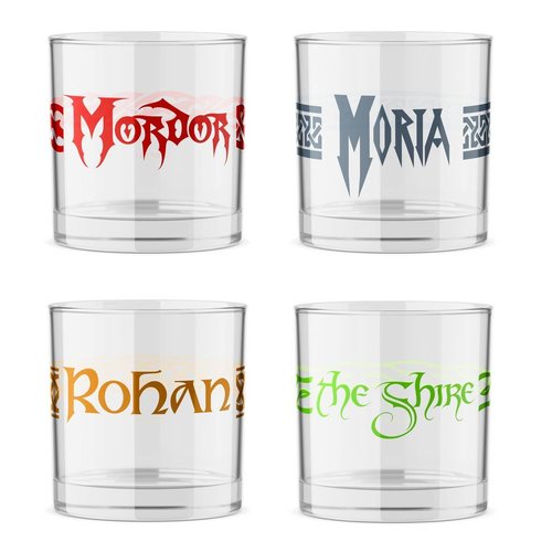 Lord of the Rings Set of 4 Shot Glasses Lord of the Rings Set of 4 Shot Glasses