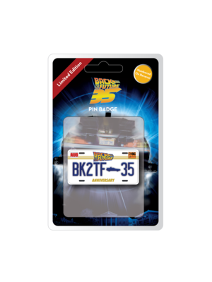 Fanattik Back To The Future 35th Anniversary Premium Pin Badge License Plate