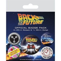 Back To The Future Pack 5 Badges Delorean