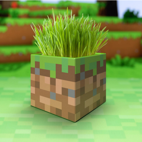 Paladone Minecraft Grass Block Shaped Plant / Pen Pot Paladone