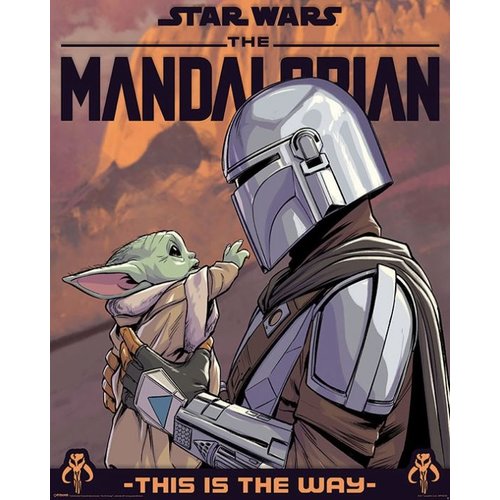 Pyramid Star Wars The Mandalorian Hello Little One Mini Poster 40x50