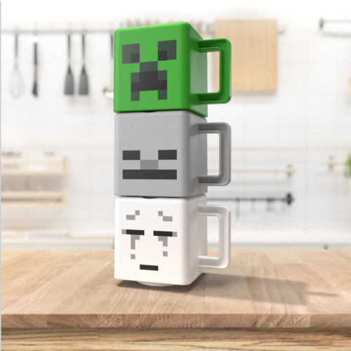 Minecraft Set Of 3 Stacking Mugs Minecraft Set Of 3 Stacking Mugs