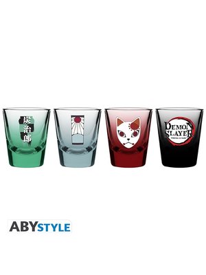 Abystyle Studio Demon Slayer 4 Shots Glasses Symbols