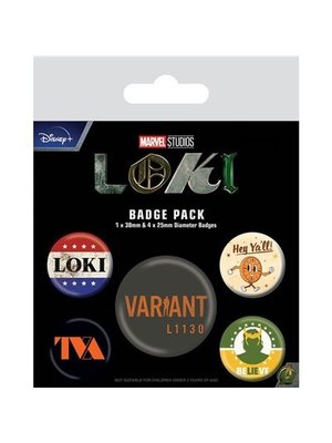 Pyramid Marvel Loki TVA 5 Badge Pack
