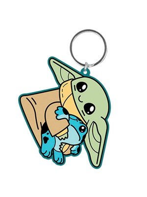 Pyramid The Mandalorian Grogu's Little Friend Rubber Keychain