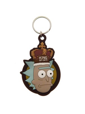 Pyramid Rick And Morty King Of Shit Rubber Keychain