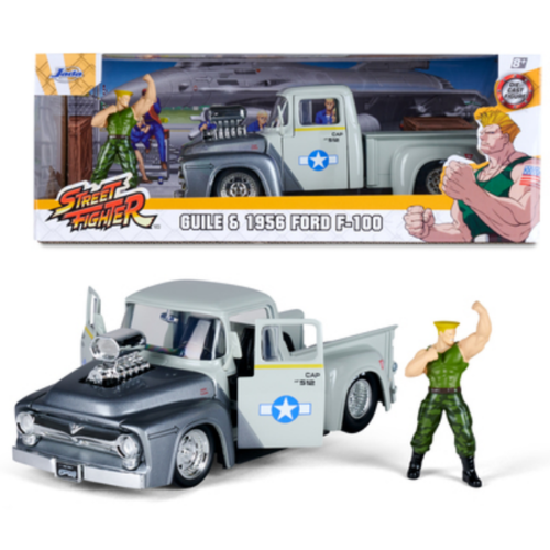 Jada Toys Street Fighter Guile & 1956 Ford F-100 1/24 Diecast Car Jada Toys Street Fighter Guile & 1956 Ford F-100 1/24 Diecast Car