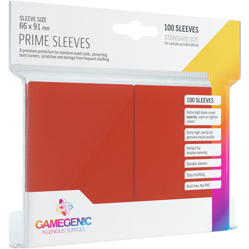 Gamegenic SLEEVES PACK PRIME RED (100) Gamegenic