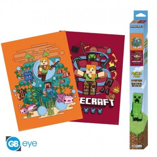 GB Eye Minecraft Set of 2 Posters Core Minecraft 52x38cm