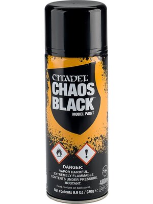 Game Workshop Citadel Colour Chaos Black Spray Paint