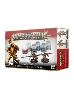 Game Workshop Warhammer Age of Sigmar Stormcast Eternals Vindictors + Paint Set GW