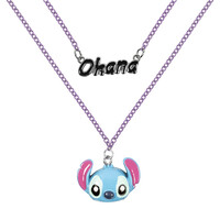 Disney Stitch Ohana Pendant Necklace 16mm