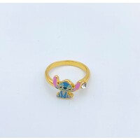 Disney Stitch Adjustable Ring Plated Brass