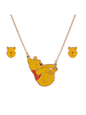 Peershardy Disney Winnie the Pooh Gift Set Necklace + Earring Studs