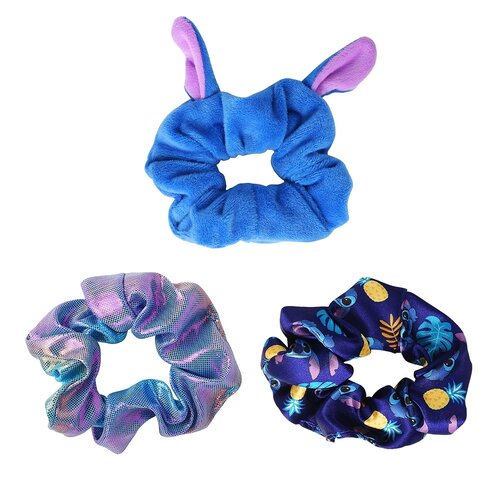 Peershardy Disney Stitch Shiny Hair Scrunchies 3pcs