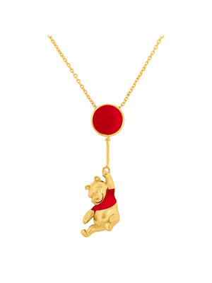 Peershardy Disney Winnie the Pooh Balloon Necklace in Brass Plated