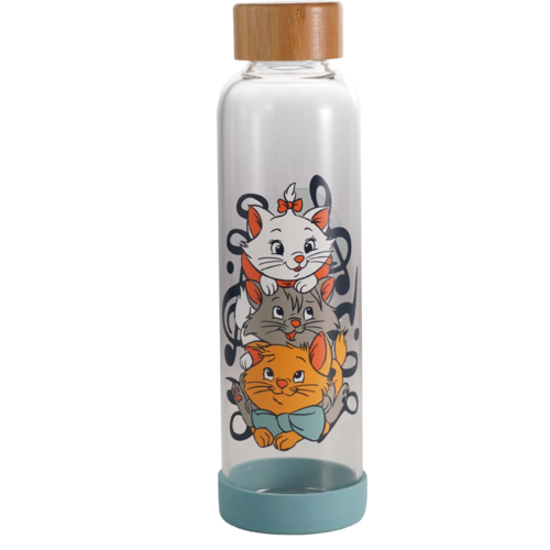 Half Moon Bay Disney The Aristo Cats Glass Water Bottle 500ml Half Moon Bay Disney The Aristo Cats Glass Water Bottle 500ml