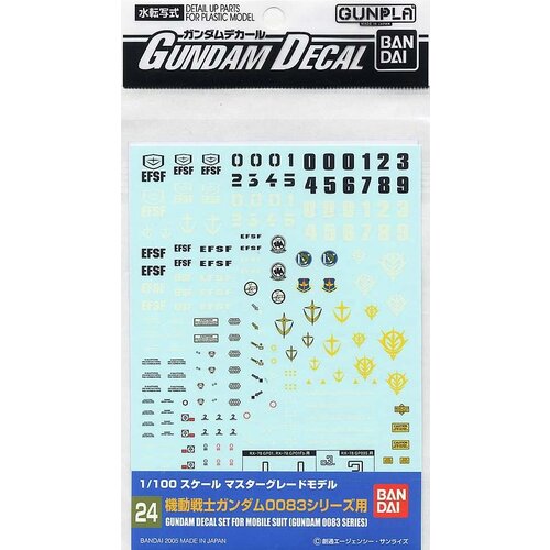 Bandai Gundam Decal MG 24 Multi 0083 Bandai Gundam Decal MG 24 Multi 0083