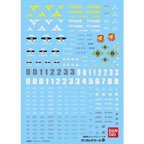 Bandai Gundam MG 1/144 Decal 22 Multiuse Zeta