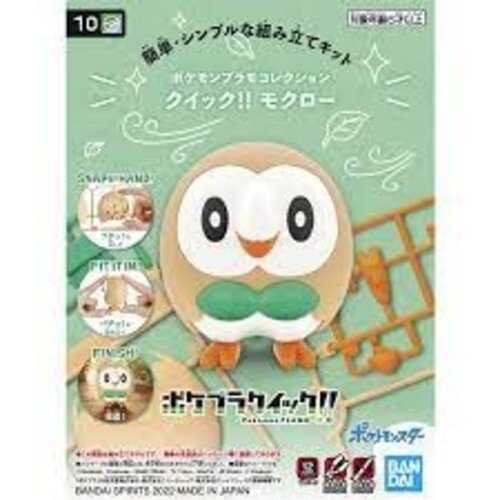 Bandai Pokemon Plamo Collection Quick Series Rowlet 10 Model Kit