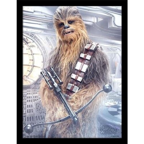 Pyramid Star Wars 8 Chewbacca Bowcaster Framed Collector Print 30x40cm Pyramid Star Wars 8 Chewbacca Bowcaster Framed Collector Print 30x40cm