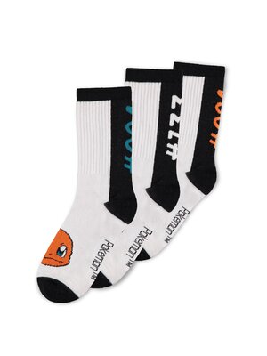 Difuzed Pokemon 3 Pair Sport Socks Eevee / Charmander / Gengar 35-38