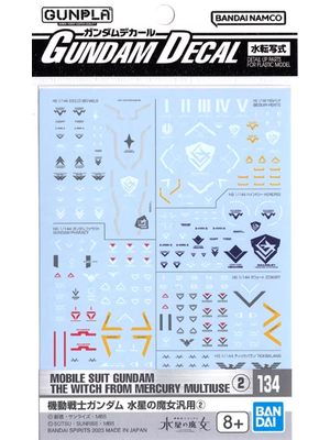 Bandai Gundam HG The Witch From Mercury Gundam Decal 134 Model Kit