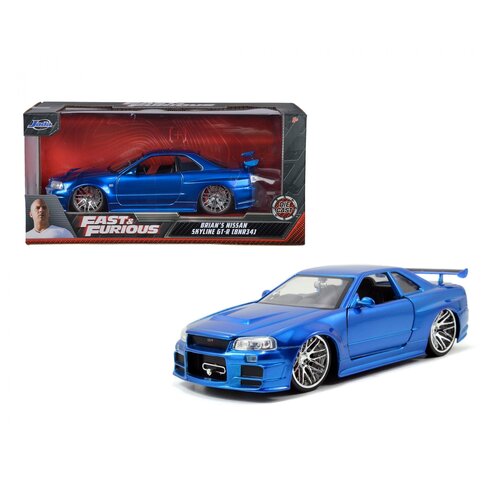 Jada Toys Fast & Furious Brians Nissan Skyline GT-R 1/24 Diecast Model Jadatoys Jada Toys Fast & Furious Brians Nissan Skyline GT-R 1/24 Diecast Model Jadatoys