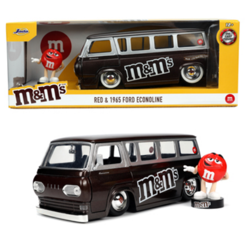 Jada Toys M&M'S Red & 1965 Ford Econoline 1/24 DieCast Cars Jada Toys