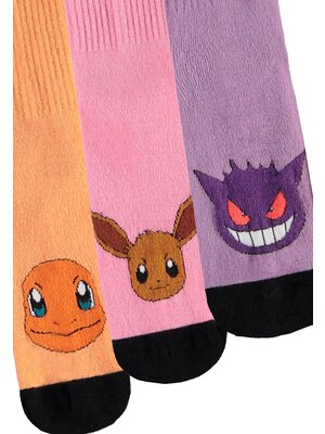 Pokemon Trio Color 3 Pair Socks t35