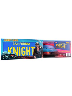 Doctor Collector Knight Rider K.I.T.T. License Plate Replica 33.5x16cm