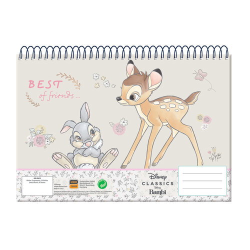 BEM'S Disney Bambi & Thumper A4 Sketchbook 30 Sheets