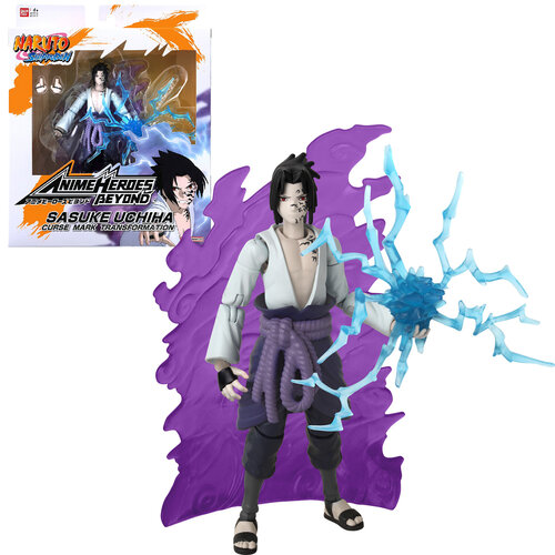 Bandai Red Naruto Shippuden Sasuke Uchiha Curse Mark Transformation Figure 17cm