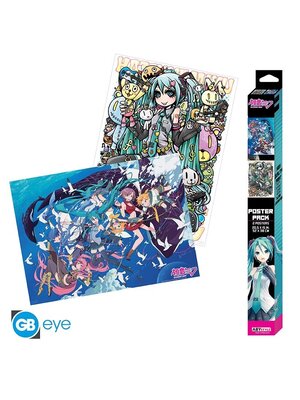 Abystyle Hatsune Miku Set of 2 Posters Chibi 52x38cm