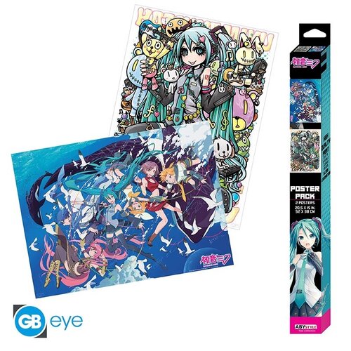Abystyle Hatsune Miku Set of 2 Posters Chibi 52x38cm