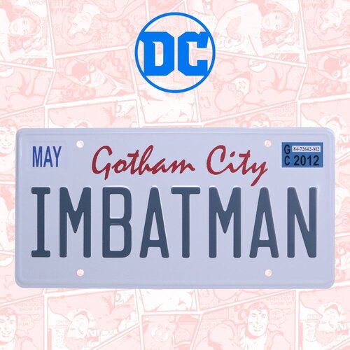 Fanattik DC Comics IM Batman License Plate Metal