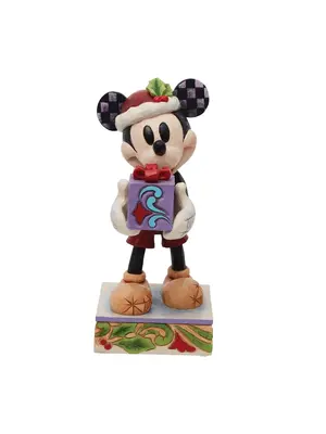 Enesco Disney Traditions Secret Santa Mickey Figure