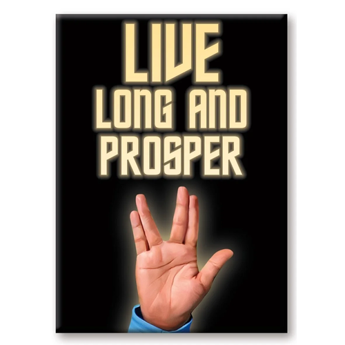 Aquarius Star Trek Live Long and Prosper Magnet 6.3x8.9cm Aquarius Star Trek Live Long and Prosper Magnet 6.3x8.9cm