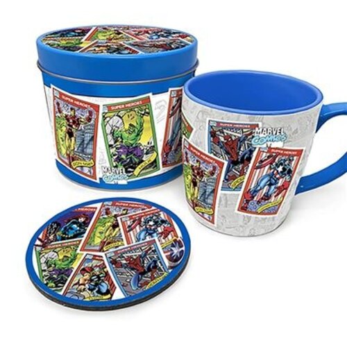 Pyramid Marvel Retro Gift Set (Mug and Coaster) Metal Tin Pyramid Marvel Retro Gift Set (Mug and Coaster) Metal Tin