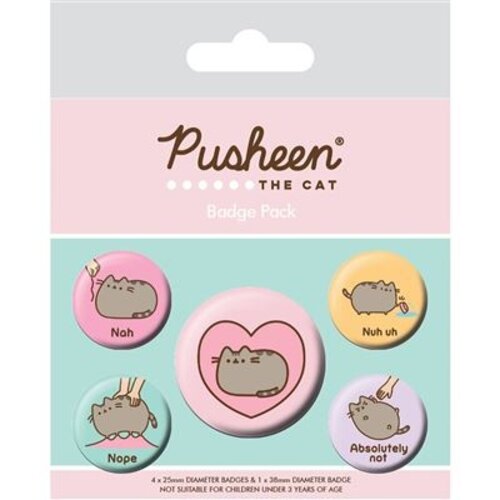 Pyramid Pusheen Nah Pack 5 Badges