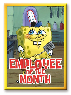 Aquarius Spongebob Squarepants Employee of the Month Magnet 6.3x8.9cm