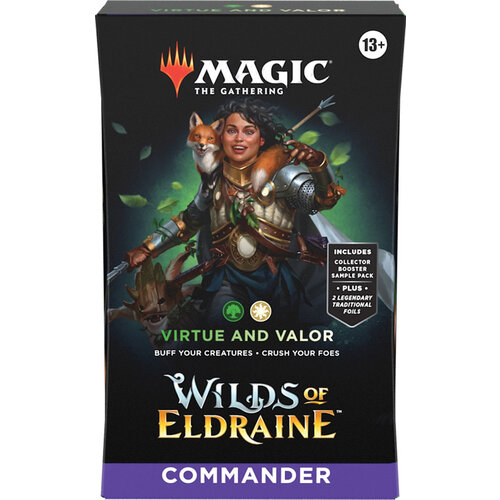 Wizards of The Coast Magic MTG TCG Wilds of Eldraine Commander Deck Virtue and Valor Wizards of The Coast Magic MTG TCG Wilds of Eldraine Commander Deck Virtue and Valor