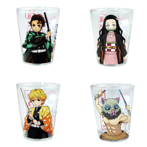 Just Funky Demon Slayer Set of 4 Mini Shot Glasses