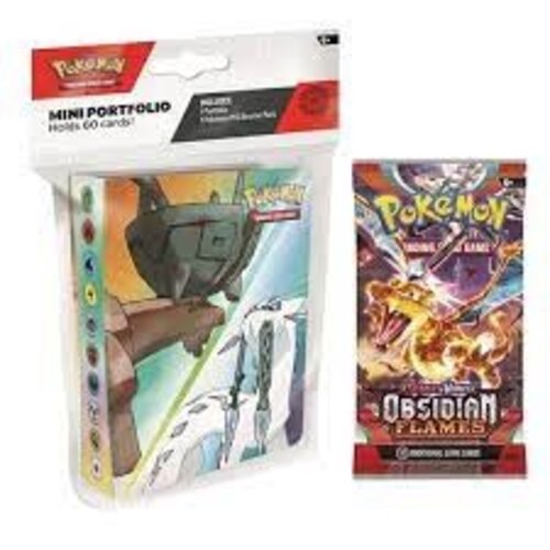 The Pokemon Company Pokemon TCG Scarlet & Violet Obsidian Flames Album + 1 Booster Pack