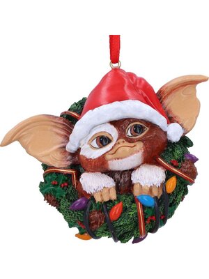 Nemesis Gremlins Gizmo in Wreath Hanging Ornament 10cm Nemesis Now