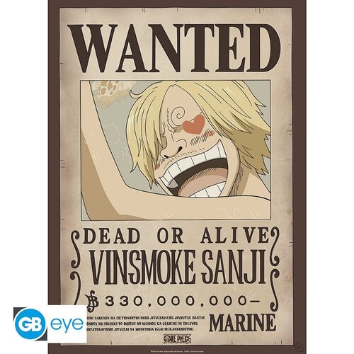 GB Eye One Piece Set of 2 Posters 52x38 Wanted Zoro & Sanji GB Eye One Piece Set of 2 Posters 52x38 Wanted Zoro & Sanji