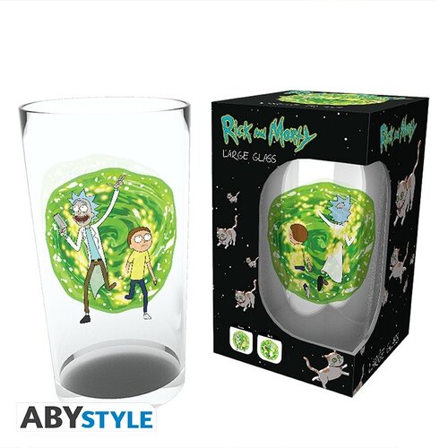 Abystyle Rick and Morty Glass XXL Portal 500ml Abystyle Rick and Morty Glass XXL Portal 500ml