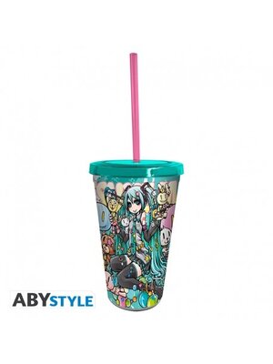 Abystyle Hatsune Miku Miku Band Tumbler with Straw 470ml