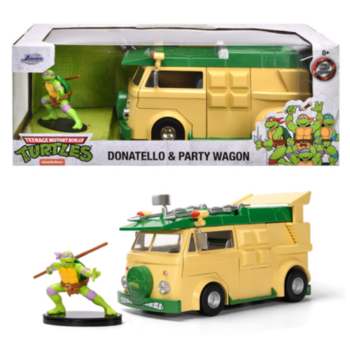 Jada Toys TMNT Turtles Donatello & Party Wagon 1/24 Diecast Metal Car